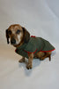 Parka Da Vinci verte avec doublure polaire rouge