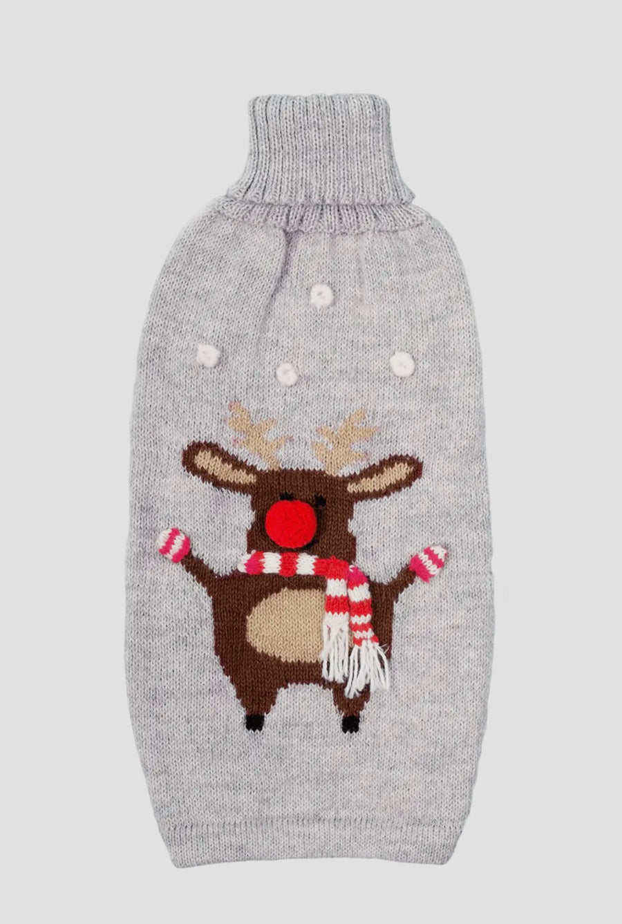 Grey Christmas dachshund sweater Moose