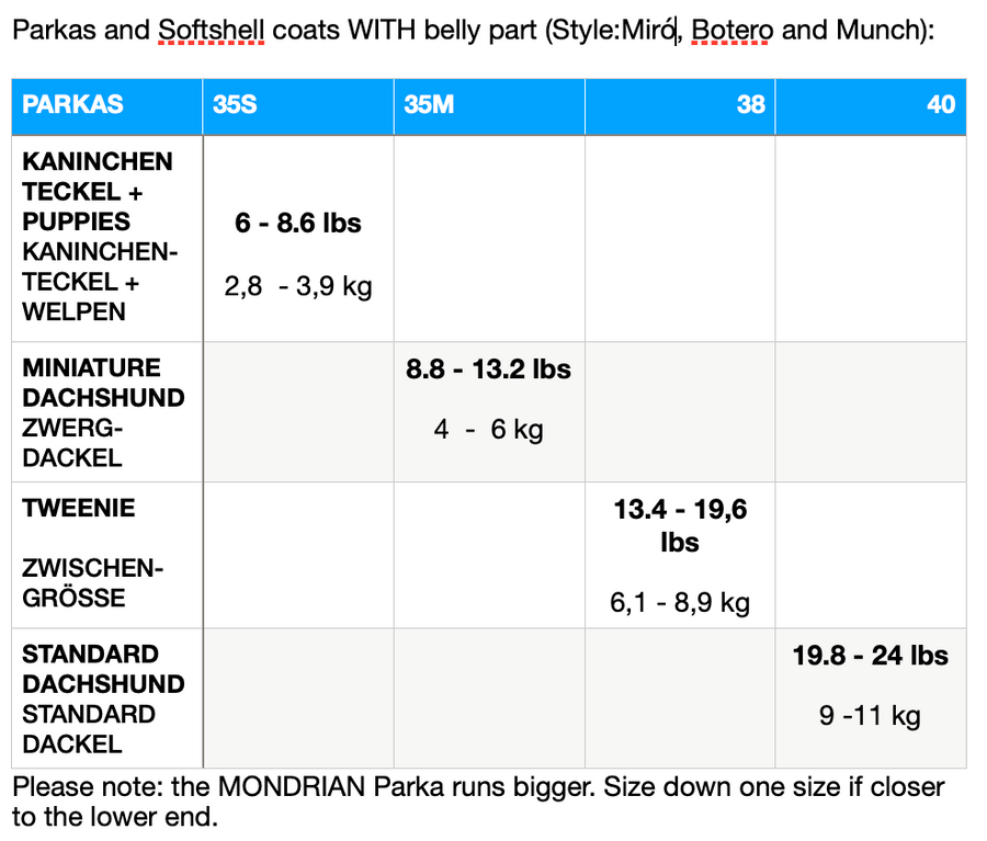 Roter dicker und dehnbarer Softshell-Dackelmantel im Munch-Stil