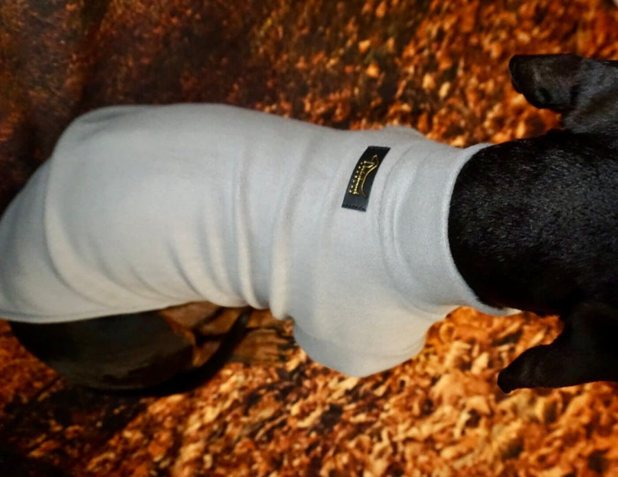 Light Grey Fleece Pullover for Dachshunds