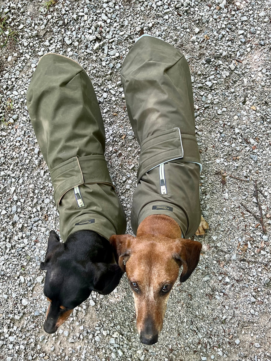 Parka verte Giacometti avec doublure polaire MARRON